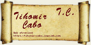 Tihomir Cabo vizit kartica